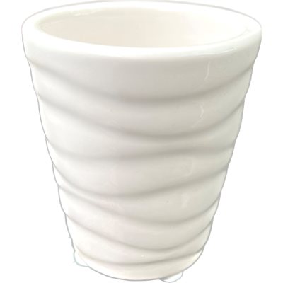 Cache pot céramique MINI 2½" Blanc