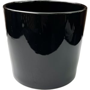 Cache pot céramique 6½x6" Noir
