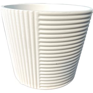 Cache pot céramique TENANG 5" Blanc