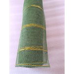 Wrap noël 21"x 10yds Vert ligne or