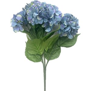 Bouquet d'hydrangea bleu 5 boules