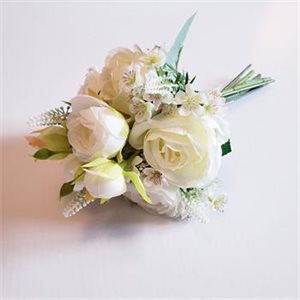 Bouquet Rose / Ranunculus 14" (Blanc)