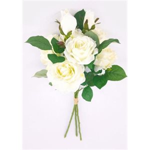 Bouquet Rose 21" Blanc