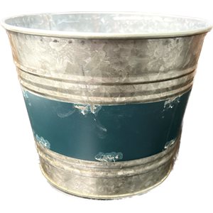 Pot métal galvanisé 6½" Bleu