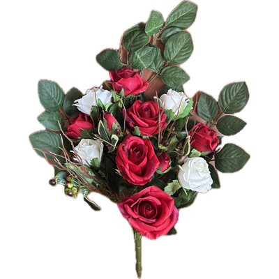 Bouquet de Rose Rouge et blanc