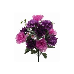 Bouquet pivoine / mum / hydrang 25" Mauve
