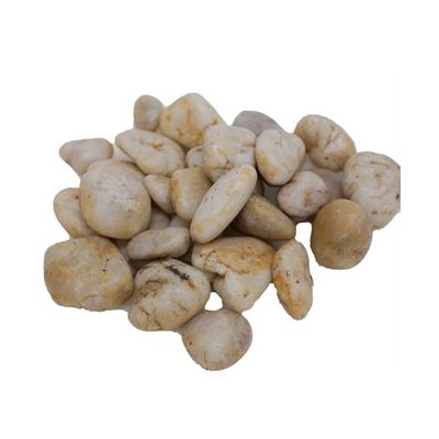 Roche rivière pebbles 10kg (22lbs) Blanc